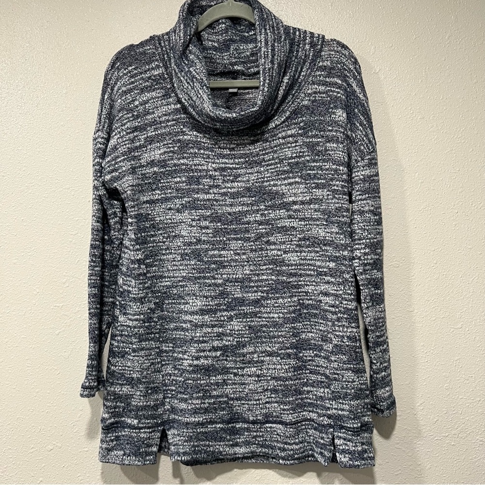Aerie Cowl Neck Pullover Knit Sweater Top Size Large Women’s Heather Gray Soft